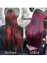 ファボ 心斎橋アメ村店(Fav)&nbsp;《シールエクステ》　BLAC×RED　marble