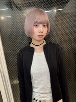 ラニヘアサロン(lani hair salon)&nbsp;ミルクティーベージュ/レイヤーボブ/ブリーチ/ハイトーンカラー