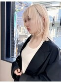 ブロンド×ハッシュカット×垢抜け ウルフカット t327