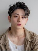 王道メンズパーマ◎縦落ちツイスパ×センターパート爽やか