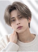 韓国ニュアンスパーマフェザーパーマハイトーンセンターパート