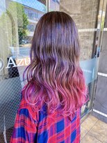 ヘアーデザイン アズール(Hair Design Azur)&nbsp;【Azur】ハイライト×バレイヤージュ・ブルージュ～くすみピンク