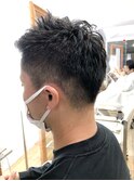 かき上げヘア　ニュアンスマッシュ　サイドパート　韓国マッシュ