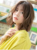 センターパート流れるレイヤーアンニュイヘアc5大宮