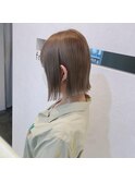 シルクグレージュ×切りっぱなしボブ【竹中慎治】梅田