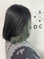 ヘアーアンドスパソシット(HAIR&SPA SOCIT)&nbsp;ペールグリーンインナーカラー