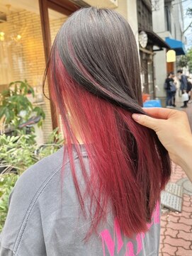 ジョリエス 目白店(Joliesse) 20代30代40代ストレートインナーカラーピンクアッシュ美肌