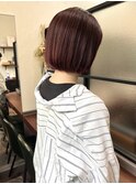 ワインレッドカラー_ボブヘア