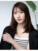 20代30代大人かわいいナチュラル暗髪エアーストレートヘア