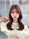 黒髪ボブルフネビージュ小顔ワンレン顔まわり韓国レイヤーカット
