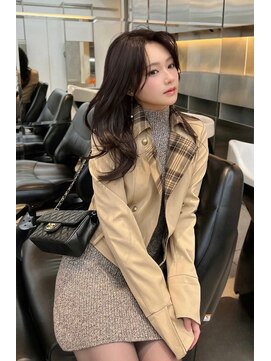 ノク(nok) モノトーンラベンダーレイヤー_メルティカラーフェミニンロング