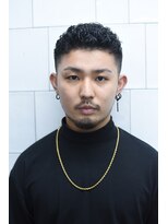 メリケンバーバーショップ フクオカ(MERICAN BARBERSHOP FUK)&nbsp;べリーショートダークアッシュニュアンスパーマ韓国マッシュ