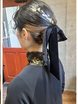 ロダット 横浜(LODAT by little) 金箔リボン大人きれいヘアアレンジ【LODAT横浜】