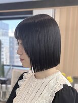 ロンドシエル 横浜(Lond ciel)&nbsp;ワイドバングイメチェン美髪外ハネボブ+レイヤーカット韓国/横浜