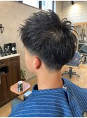 テーパーフェードツーブロックショート
