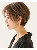 ボブ/ピンクベージュ/前髪/インナーグレージュ/銀座