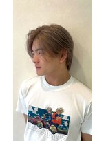メンズサロンコンマ(men's salon ,)&nbsp;ハイトーンベージュ×好感度センターパート