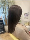 【大人可愛い艶髪くびれロングレイヤー×くすみベージュ】