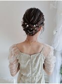 アップヘア／ルーズアップ／結婚式／参列ヘア