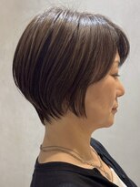 ソワネ 表参道(soigne) 表参道白髪ぼかしレイヤーボブウルフショートヘアベージュ40代