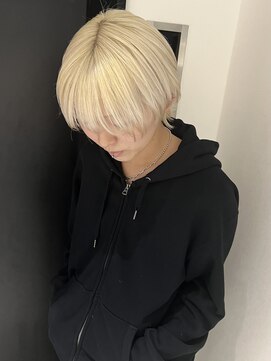 ホワイトブロンド/ブリーチリタッチ/ハイトーンカラー/髪質改善