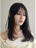 姫カットレイヤー韓国風巻きレイヤーカット