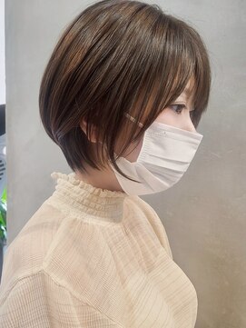 エリマ 調布(elima) 調布イルミナカラーマッシュショートヘアミルクティーベージュ