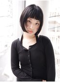 前下がり/ミニボブレイヤー/レイヤーショート/黒髪/元町