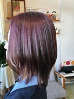 小さな美容室 ハナ(hana)&nbsp;セルフカラーからの赤み系艶感カラー♪