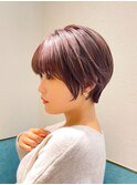 ハンサムショート/丸みショートボブ/20代30代40代50代/顔周り