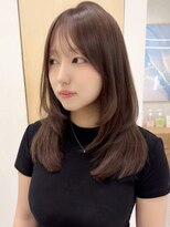 ローウェ 渋谷(Louwe) チョコブラウン×レイヤーカット*misaki*