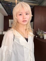 テトヘアー(teto hair)&nbsp;ブロンド ベージュカラー レイヤーカット 顔まわりレイヤー
