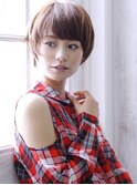 大人かわいい丸みショート/小顔センシュアルショートカット