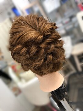 ハナココ 水戸店(hana Coco) 編み込みアップ 結婚式 二次会 撮影 ドレス お呼ばれヘア 水戸