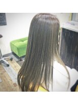 ヘアースペース 練馬店(hair space COCO)&nbsp;メッシュ初心者の少しだけメッシュ、ベースカラーはグレージュ