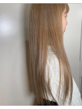 フロート 小阪店(float) シルキーべージュ_マロンベージュ Aラインボブ かきあげ