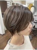 グレージュ×ハンサムショート