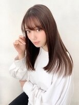 ヘルシーロングストレートプラチナベージュ透明感20代30代40代