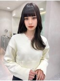 韓国ヘア　韓国風顔まわりカット　高校生カラー　ブリーチカラー