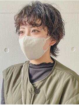 カノエ 博多ミスト店(canoe) ウルフパーマ ショート デザインカラー レイヤーカット