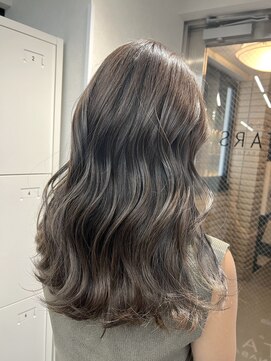 スターズ 柏(STARS) ハイライトグレージュ　エアリーロング　アッシュカラー