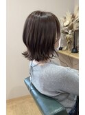 ベージュ系切りっぱなしボブ☆