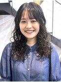 エアリーウェーブ  ダメージレスパーマ セミロング