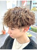 マッシュレイヤー/ツーブロック/刈り上げ/明るめ/メンズ