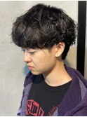 シャドウパーマ韓国風パーマ韓流ヘアメンズパーマメンズマッシュ