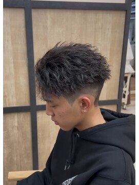 メンズギフト(men's GIFT) 刈り上げツーブロックツイストスパイラルパーマメンズマッシュ