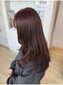レイヤーカット×透明感カラー