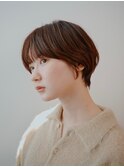 ショートヘア/ショートカット/丸みショート/暖色
