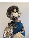袴に映える！編み下ろし×金箔の和モダンアレンジ