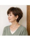 ミセス簡単スタイリングショートボブ　20代 30代 40代 50代 60代